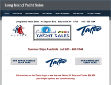Tablet Screenshot of longislandyachtsales.com